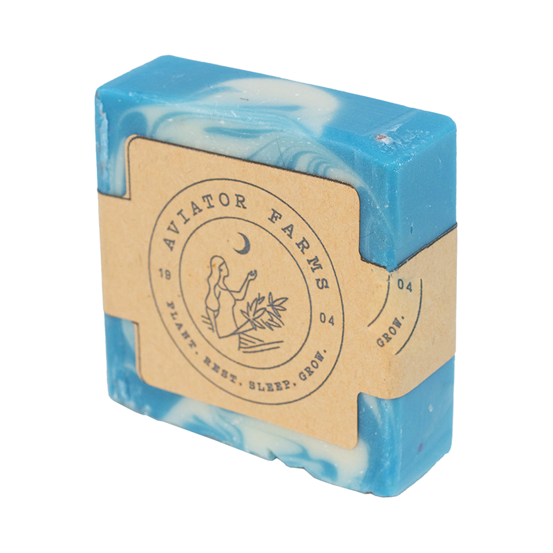 HANDCRAFTED HEMP BLUE SOAP - 01